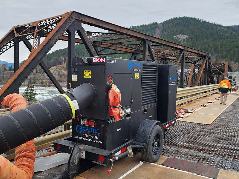 A Cahill unit on a bridge