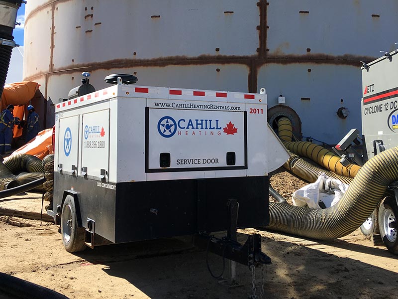 flameless diesel jet heater for tank coatings project