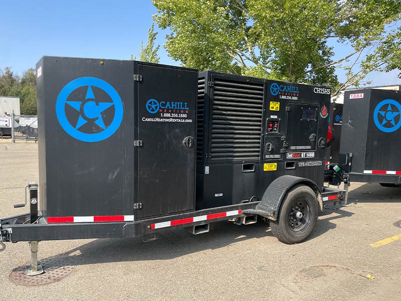 A Cahill rental unit parked in a parking lot