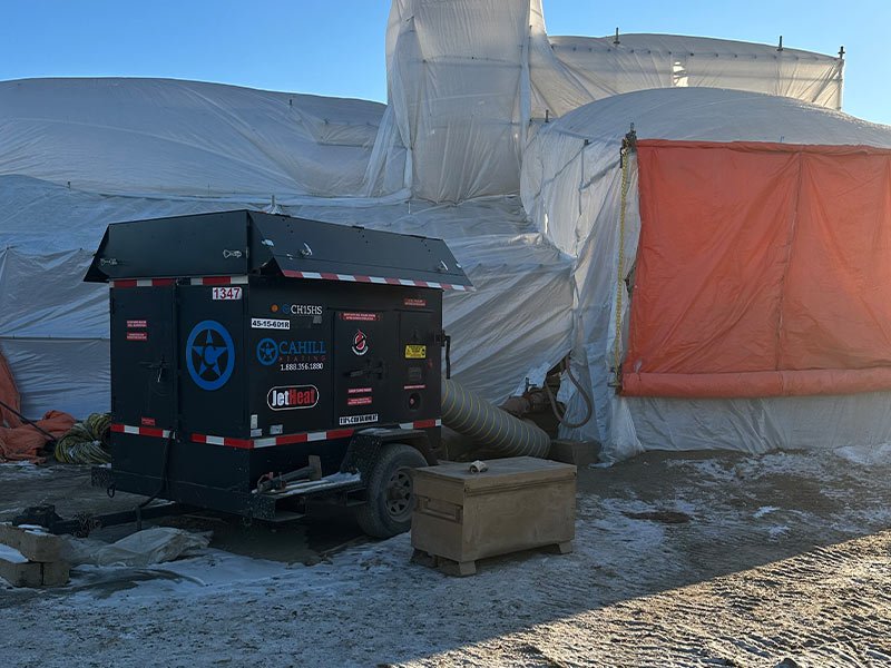 A Cahill unit in winter