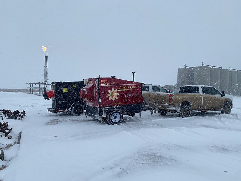 A rental unit in the snow