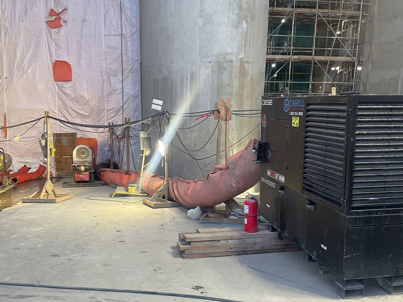 Inside a construction site