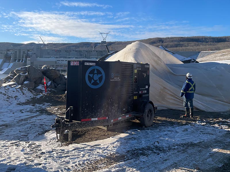 A Cahill rental unit being set up